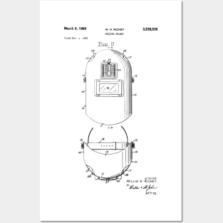 Welding helmet patent Welding lover Welder Gift Posters and Art